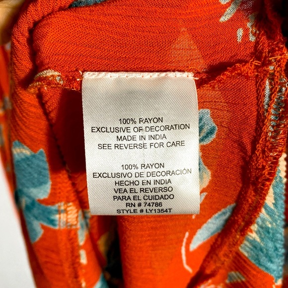 Patrons Of Peace Floral Maxi Dress - Orange and Blue size medium - Picture 10 of 13